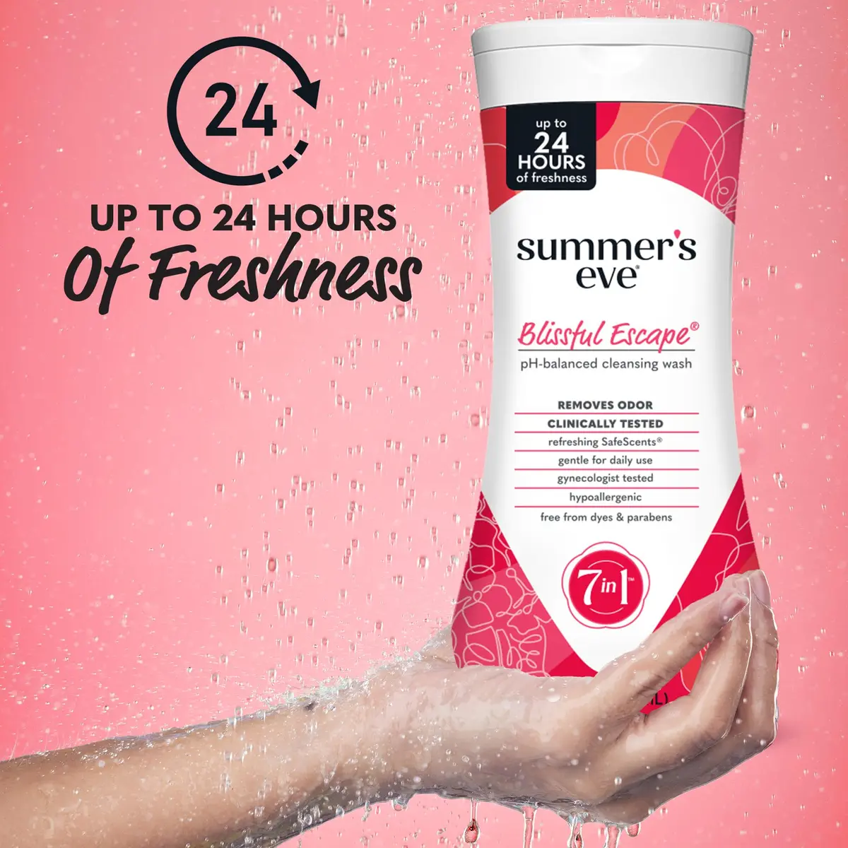 Summer's Eve Blissful Escape Daily Feminine Wash 444ml (15 Fl Oz) | pH-Balanced Odor Protection - view 2