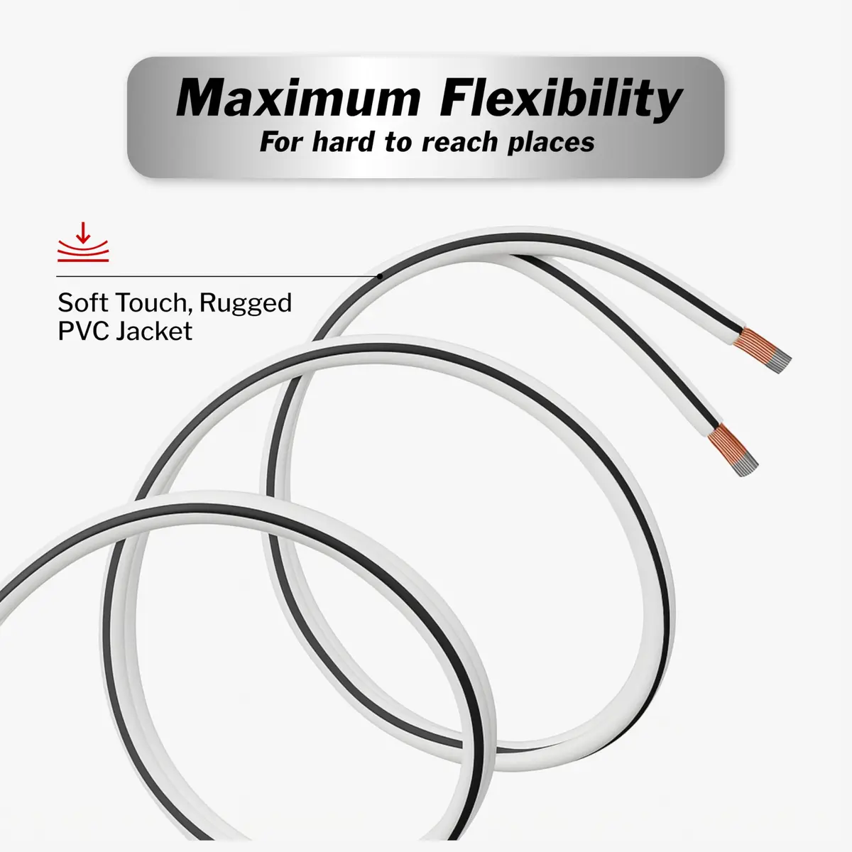 InstallGear 14 Gauge AWG Speaker Cable 100ft White | Durable Marine & Automotive Wire - view 5