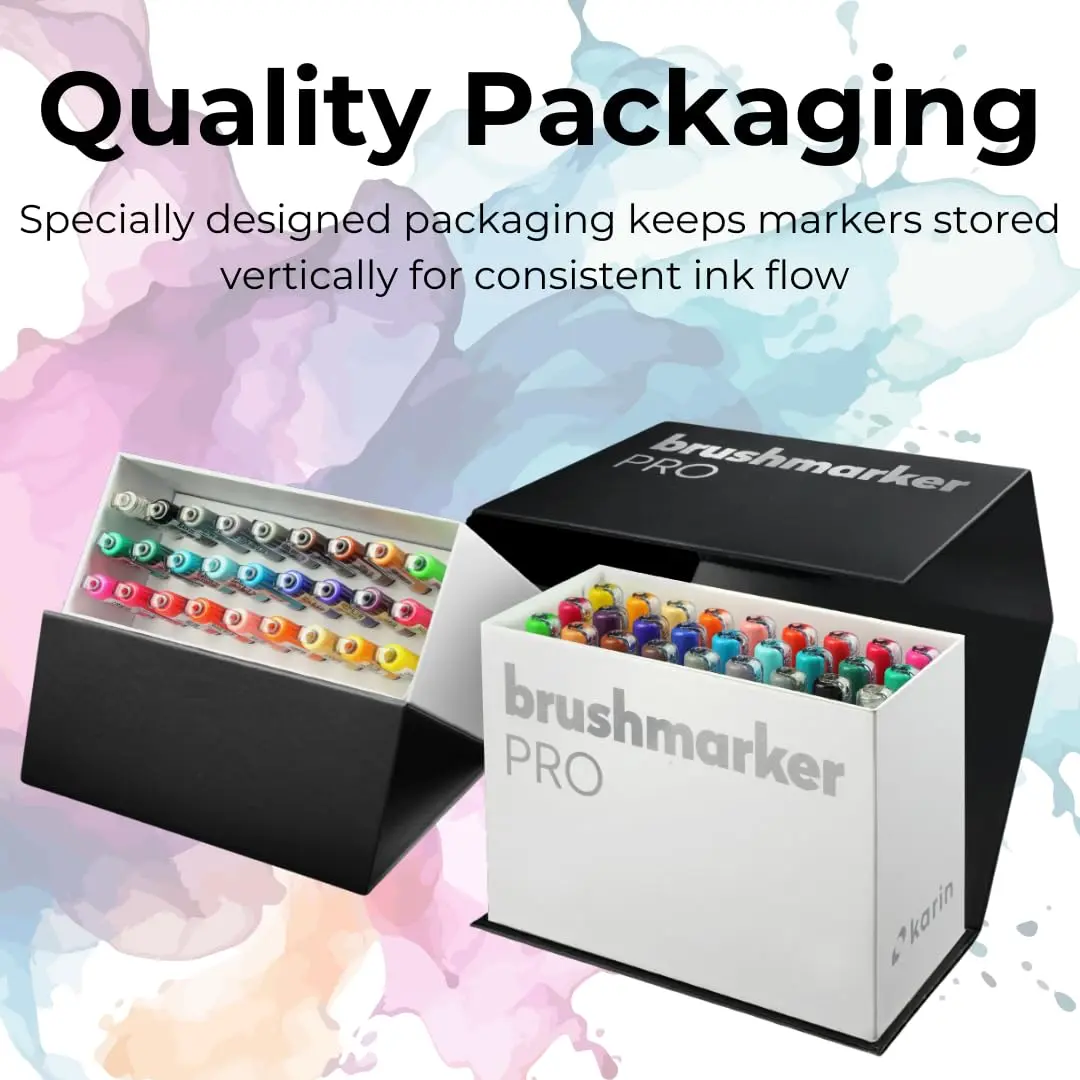 Karin Brushmarker Pro 12pc Sky Colors Brush Tip Markers Set 2.4ml (0.08 Fl Oz) | Blendable Water-Based Markers for Adults and Artists - view 8