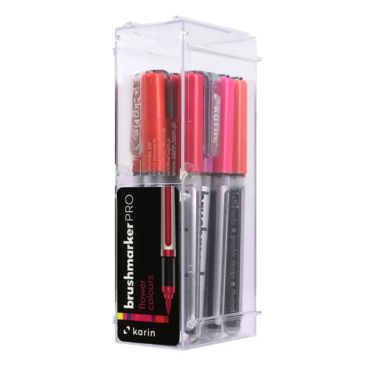 Karin Brushmarker Pro 12pc Flower Colors Brush Tip Markers Set, 2.4ml Ink Each | Blendable Water-Based for Artists - view 4