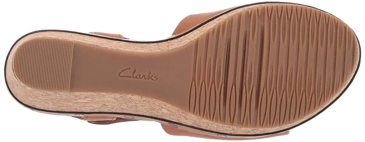 Clarks Annadel Clover Wedges | Leather Platform Sandal with Cushion Soft™ Support (70-120 chars) - view 6