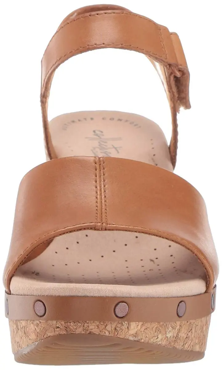 Clarks Annadel Clover Wedges | Leather Platform Sandal with Cushion Soft™ Support (70-120 chars) - view 2