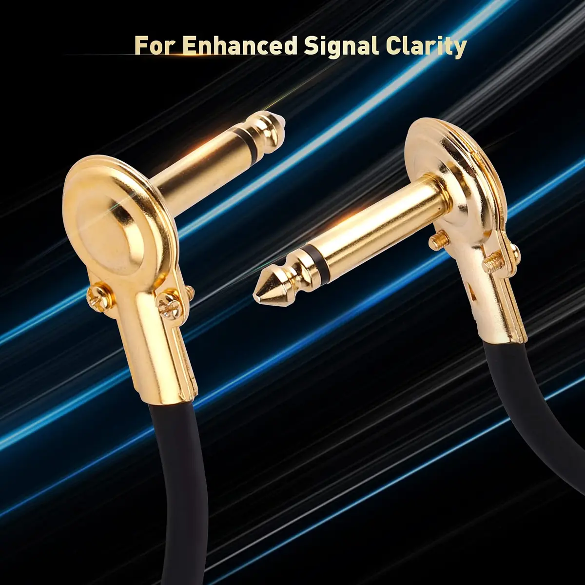 EX Guitar Patch Cables 1/4 Inch Right Angle Plugs 6 Inch | Maximize Pedalboard Space - view 2