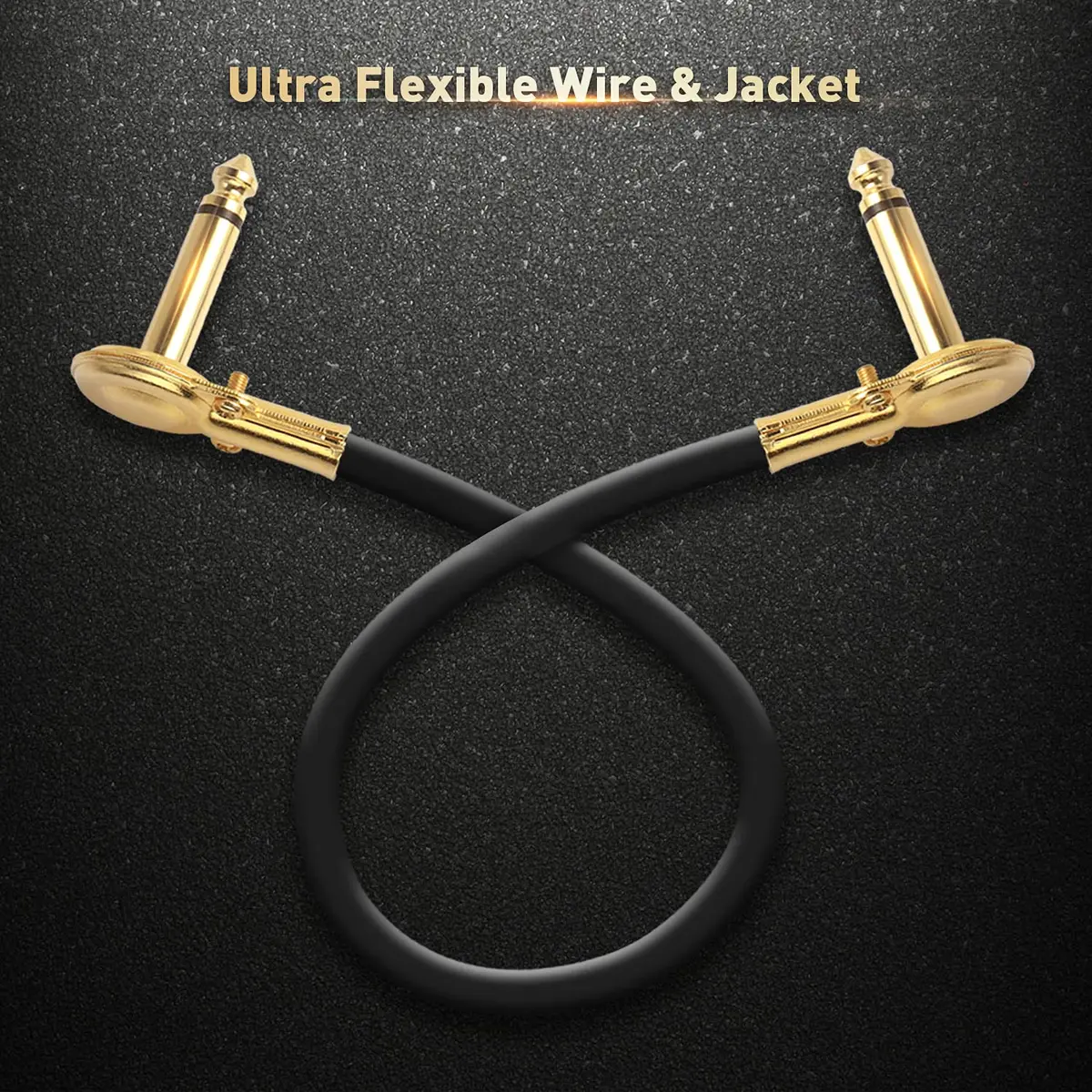 EX Guitar Patch Cables 1/4 Inch Right Angle Plugs 6 Inch | Maximize Pedalboard Space - view 4