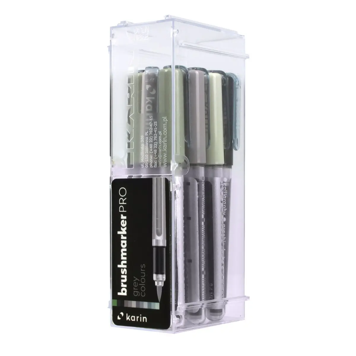 KARIN Pro Brush Marker 12 Grey Colours Set 2.4ml Liquid Paint | Smooth Ink Flow - view 4