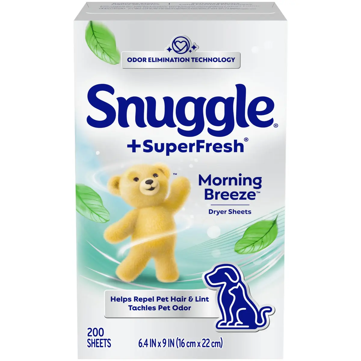Snuggle SuperFresh Dryer Sheets Morning Breeze 200 Count | Fights Odor & Static, Softens Fabric - view 6