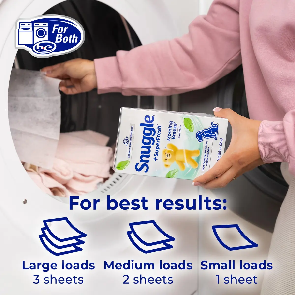 Snuggle SuperFresh Dryer Sheets Morning Breeze 200 Count | Fights Odor & Static, Softens Fabric - view 8