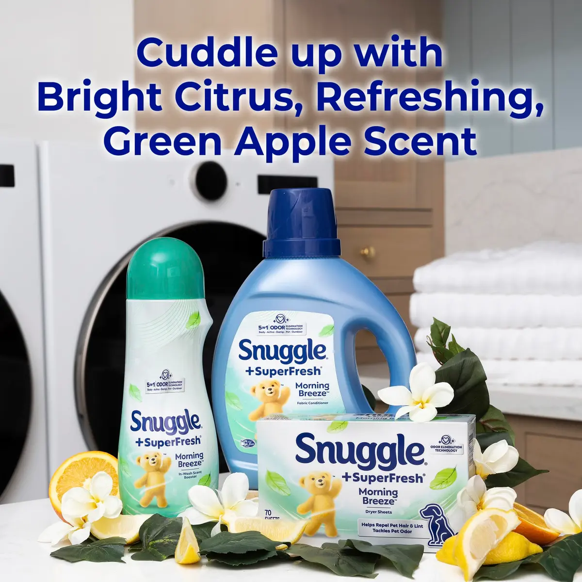 Snuggle SuperFresh Dryer Sheets Morning Breeze 200 Count | Fights Odor & Static, Softens Fabric - view 9