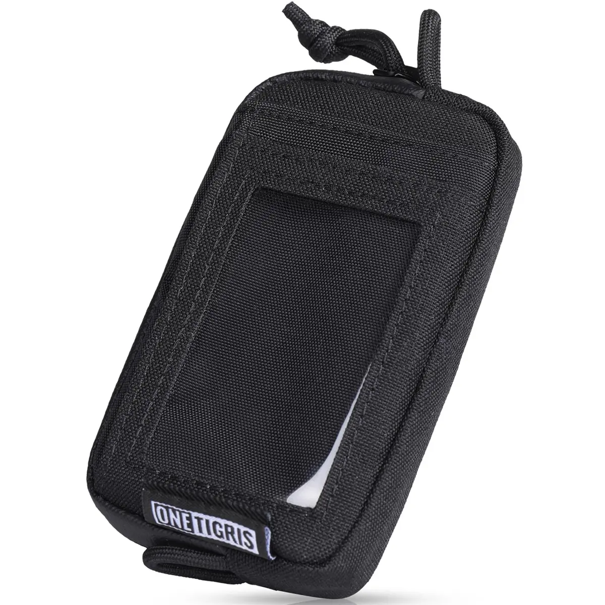 ONETIGRIS Tactical Front Pocket Wallet Zipper Coin Pouch with ID Window 10cm (3.9in) | Minimalist Nylon Organizer - main product image