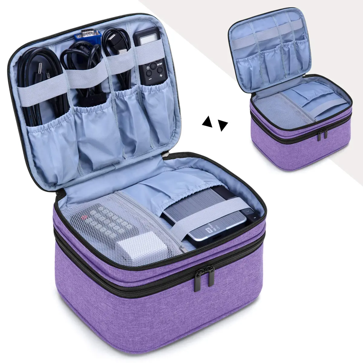 LUXJA Purple Carrying Bag Compatible with DR.J Mini Projector & Accessories | Portable Padded Case - view 2