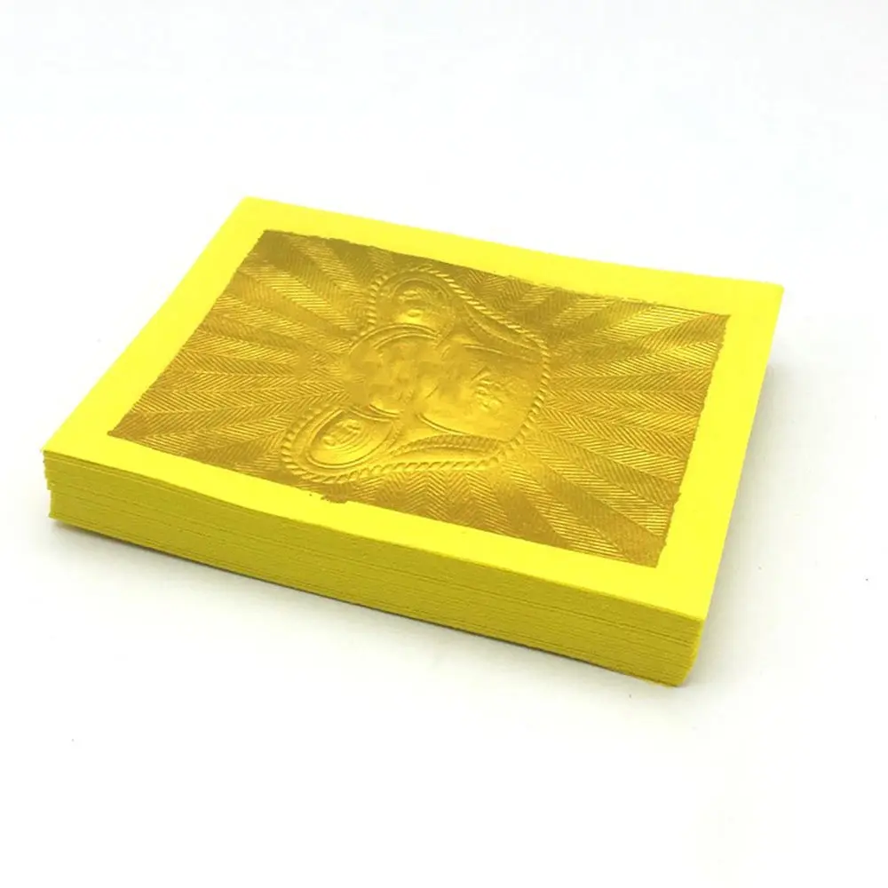 ZEESTAR BLESS Chinese Joss Paper Gold Foil Bamboo Rectangular 12.95cm x 9.91cm (5.1 x 3.9 inches) Pack of 100 | Traditional Ancestor Offering - main product image
