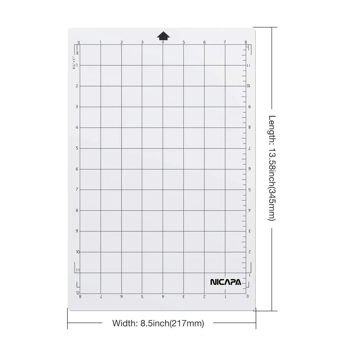 NICAPA Standard Grip Cutting Mat for Silhouette Portrait 8x12 inch (3 Mats) | Ideal Tackiness for Medium-Weight Materials - view 4