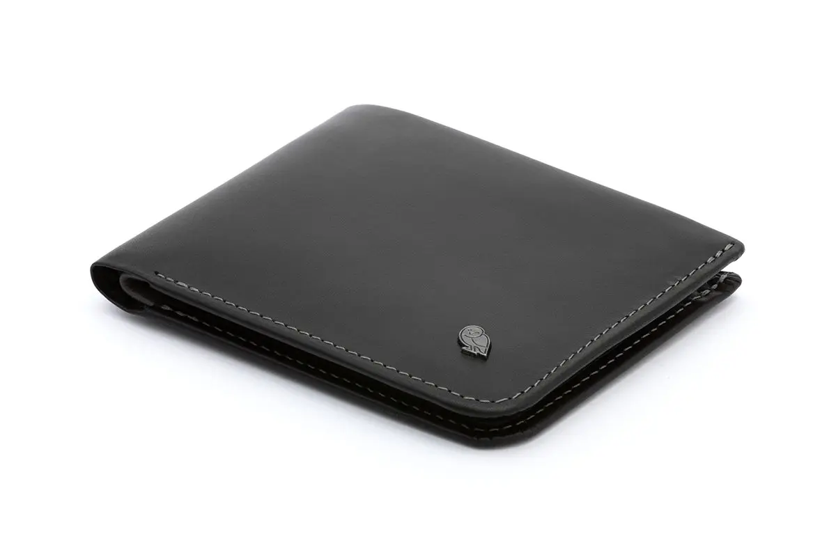 Bellroy Hide & Seek Slim Leather Bifold Wallet RFID Black | Classic Design with RFID Protection - main product image