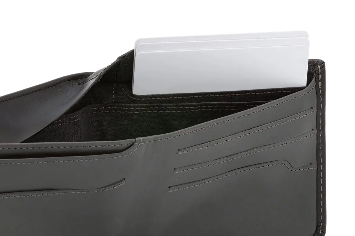 Bellroy Hide & Seek Slim Leather Bifold Wallet RFID Black | Classic Design with RFID Protection - view 5