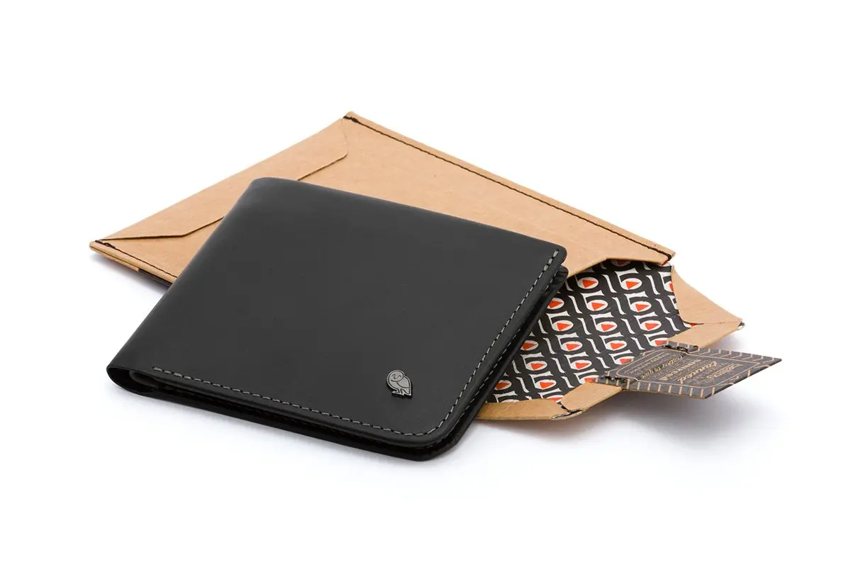 Bellroy Hide & Seek Slim Leather Bifold Wallet RFID Black | Classic Design with RFID Protection - view 6