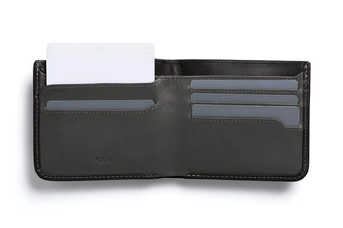 Bellroy Hide & Seek Slim Leather Bifold Wallet RFID Black | Classic Design with RFID Protection - view 2