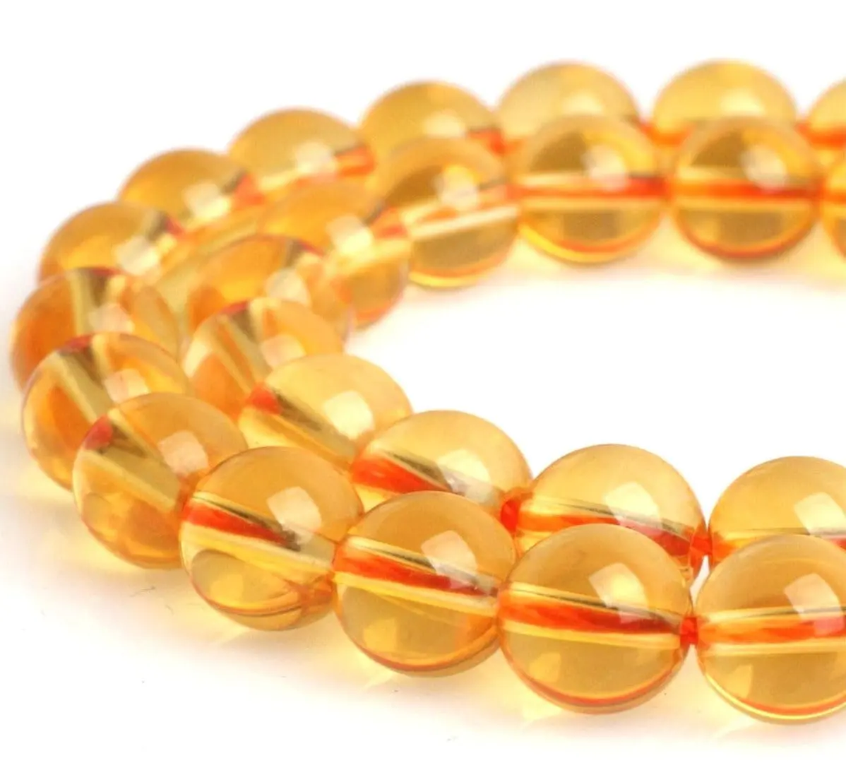 Adabele Natural Citrine Crystal Beads 8mm | Genuine Gemstone for Jewelry & Crafts - main product image