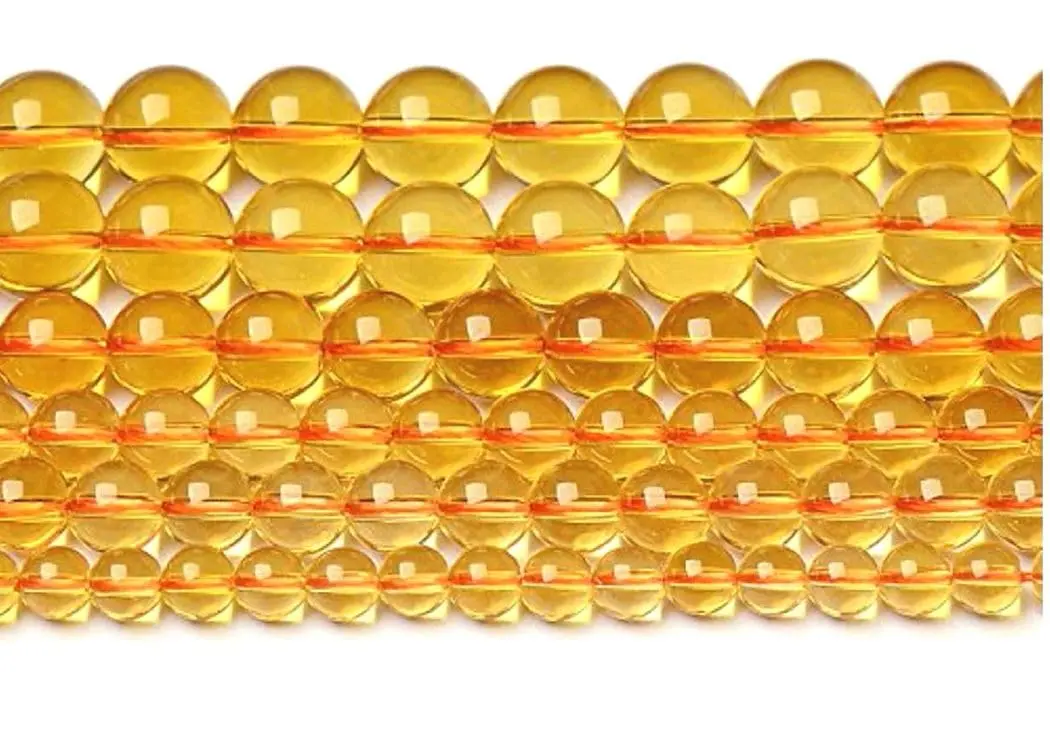 Adabele Natural Citrine Crystal Beads 8mm | Genuine Gemstone for Jewelry & Crafts - view 4