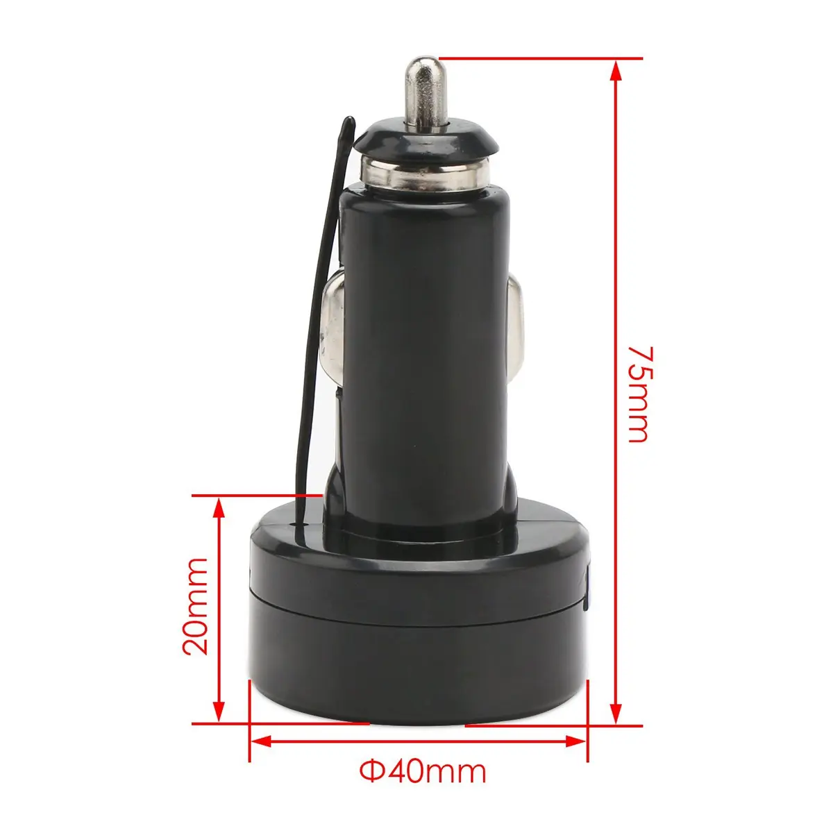 DROK Dual Display Car Thermometer & Voltage Monitor 10-170°F | 12V/24V Cigarette Lighter Powered - view 7