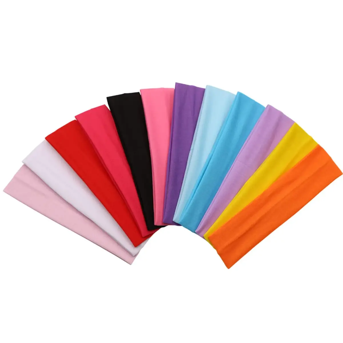 Zapire Soft Stretchy Elastic Headbands - 12 Pack Multi-Colored Hair Wraps for Women & Girls | 4.8cm Wide - main product image