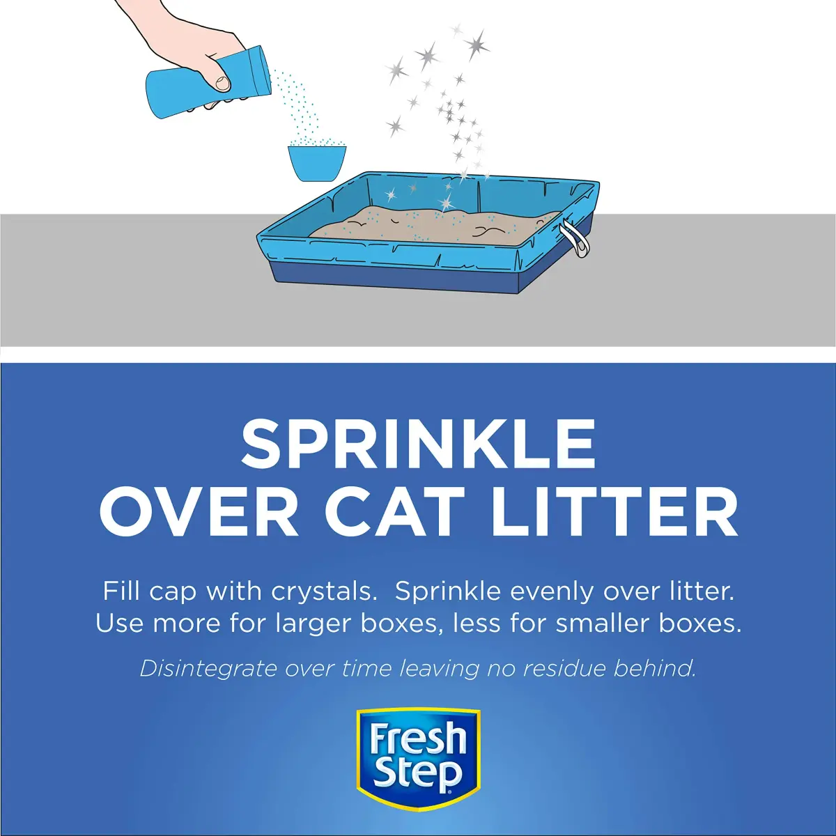 Fresh Step Cat Litter Crystals Deodorizer 425g (15 oz) | Controls Litter Box Odors with Fresh Scent - view 6