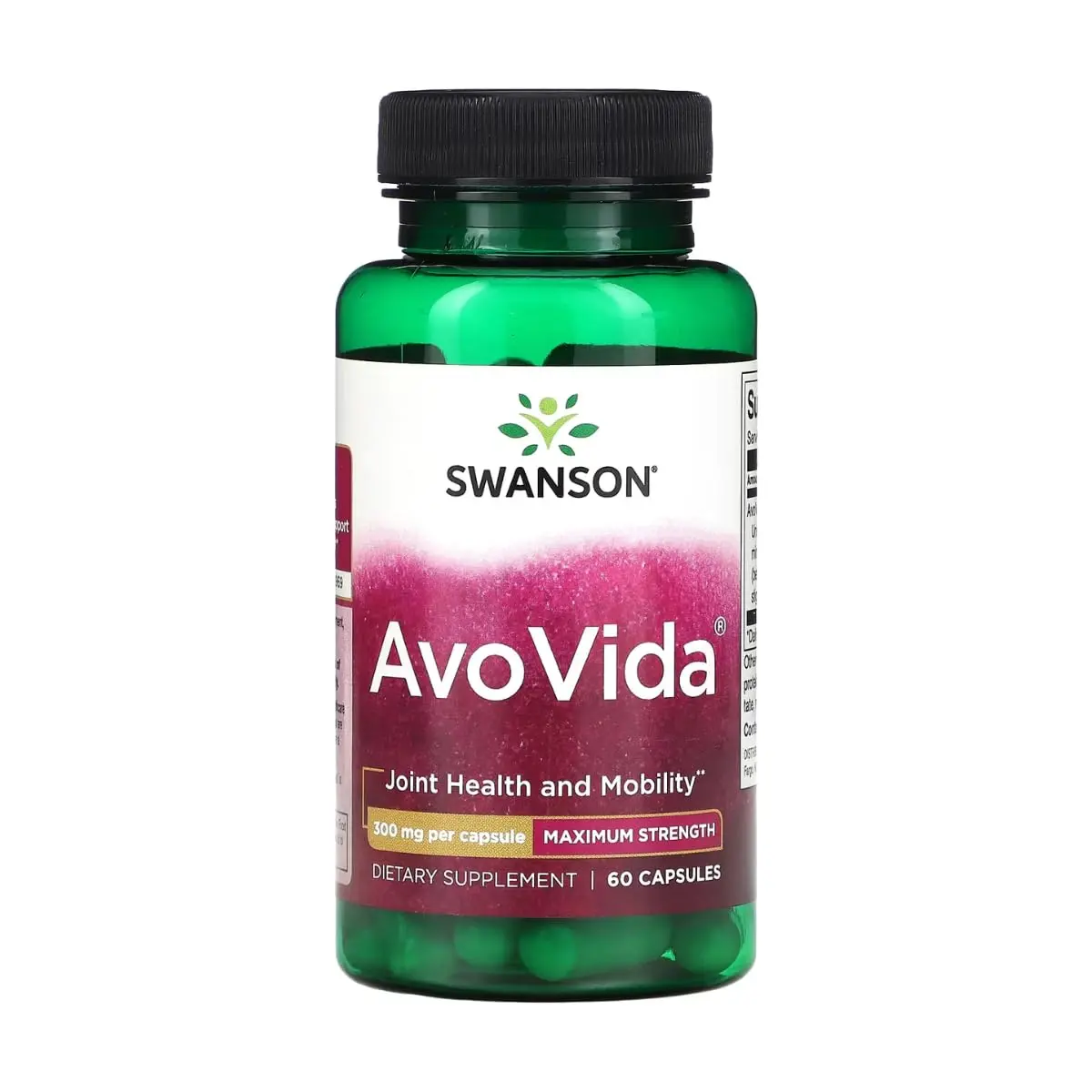 Swanson AvoVida Joint Health Supplement 300 mg 180 Capsules (Pack of 3) | Supports Joint Tissues, Cartilage, and Mobility Using Natural Ingredients - main product image