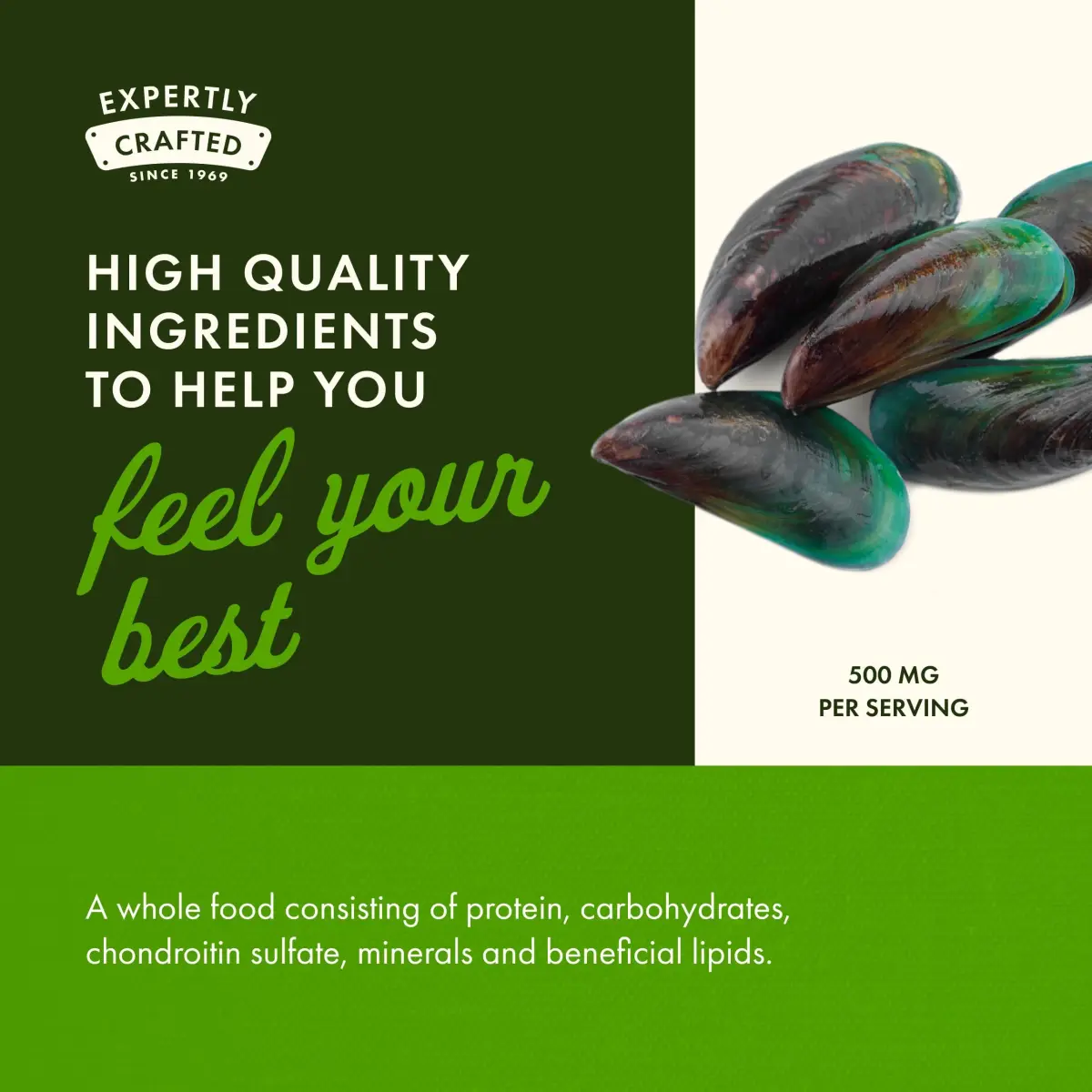 Swanson Green Lipped Mussel 500mg (180 Capsules) | Supports Joint Health & Mobility - view 5