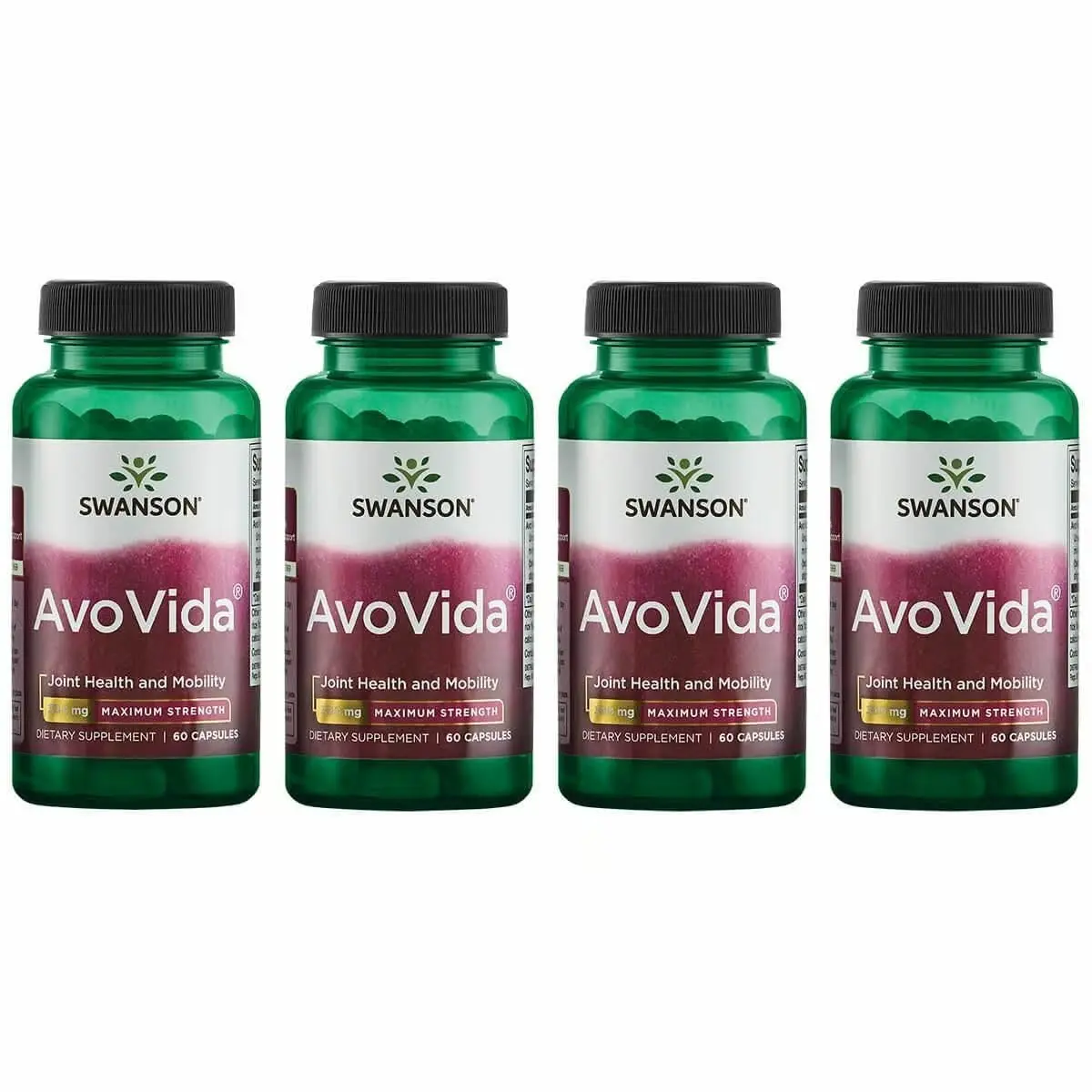 Swanson AvoVida Joint Health Supplement 300 mg 240 Capsules (60 Count Pack of 4) | Supports Joint Tissues, Cartilage, and Mobility - main product image