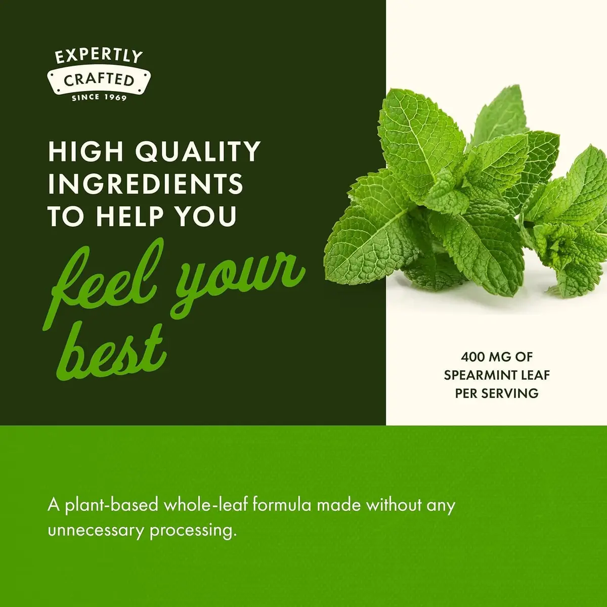 Swanson Spearmint Leaf Full Spectrum 400 mg 120 Capsules (2 Pack) | Digestive Health Support - view 5