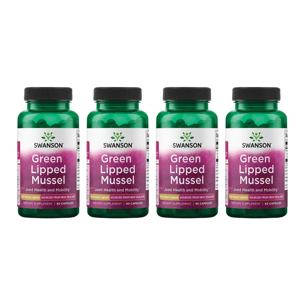 Swanson Green Lipped Mussel 500mg Capsules (240 Count) | New Zealand Joint Health & Mobility Supplement - main product image
