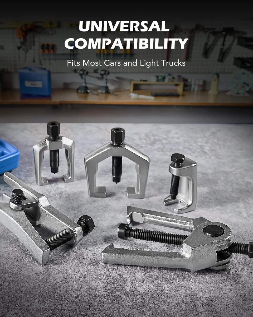 Orion Motor Tech Ball Joint Separator, Tie Rod End Tool Set, Pitman Arm Puller | Heavy-Duty Alloy, 5 Tools, Portable Case - view 4