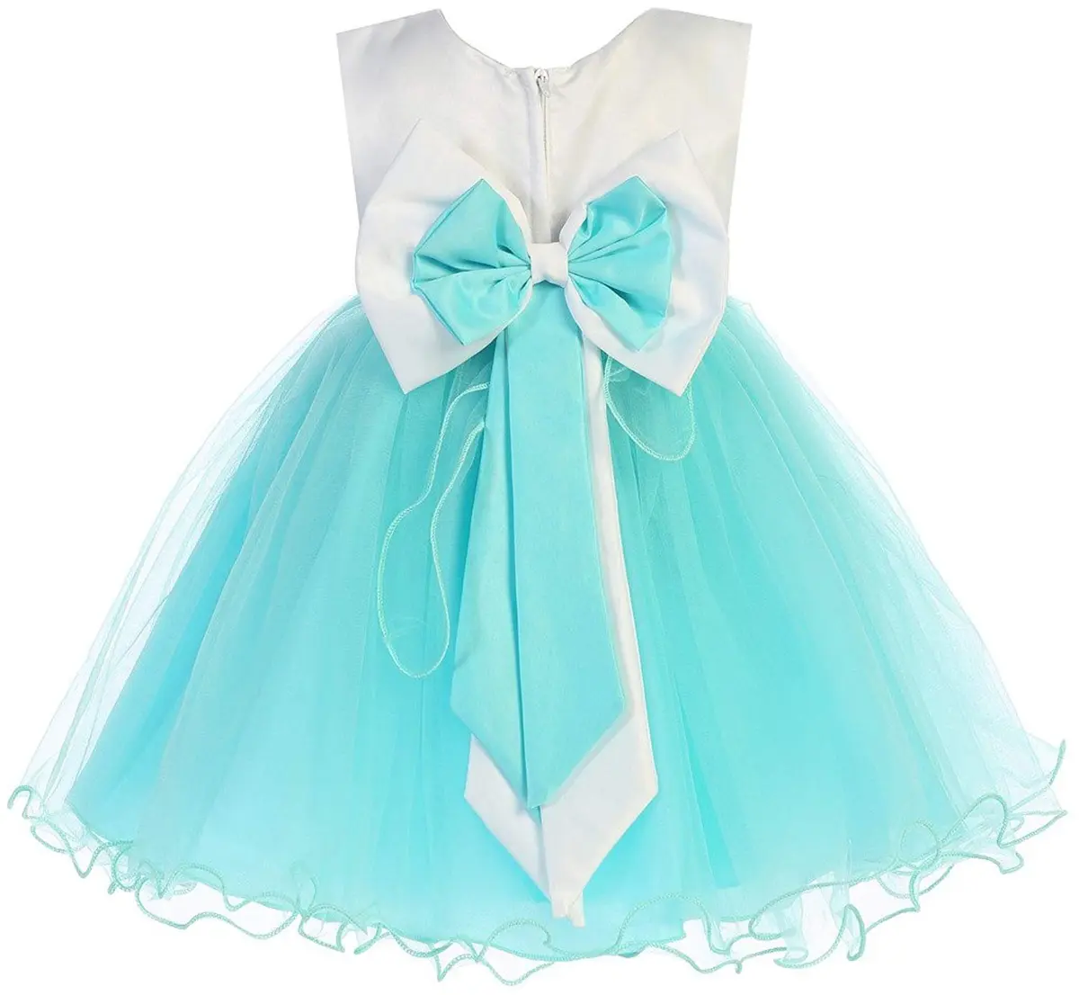 iGirlDress Blush Baby Girls Tulle Dress 6 Months | Christening & Party Formal (70-120 chars) - view 2