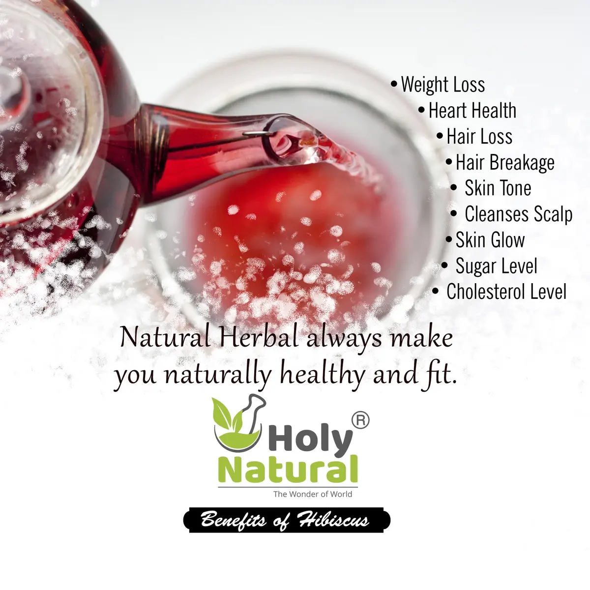 Holy Natural Hibiscus Sabdariffa Flower 200g | Edible Grade, Natural & Organic - view 5