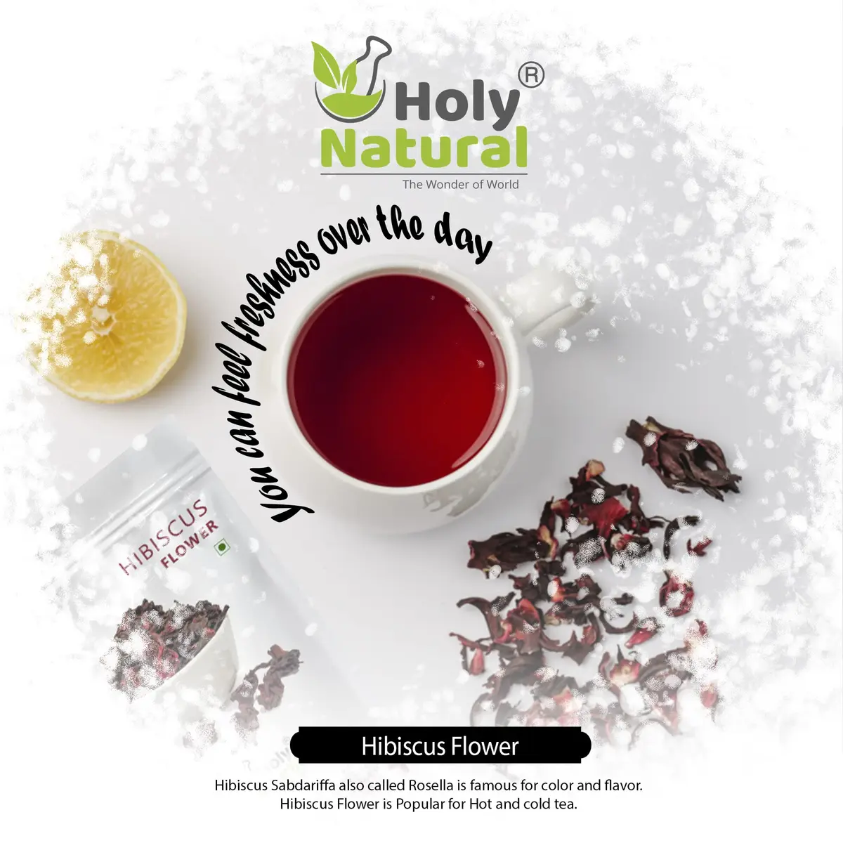 Holy Natural Hibiscus Sabdariffa Flower 200g | Edible Grade, Natural & Organic - view 2