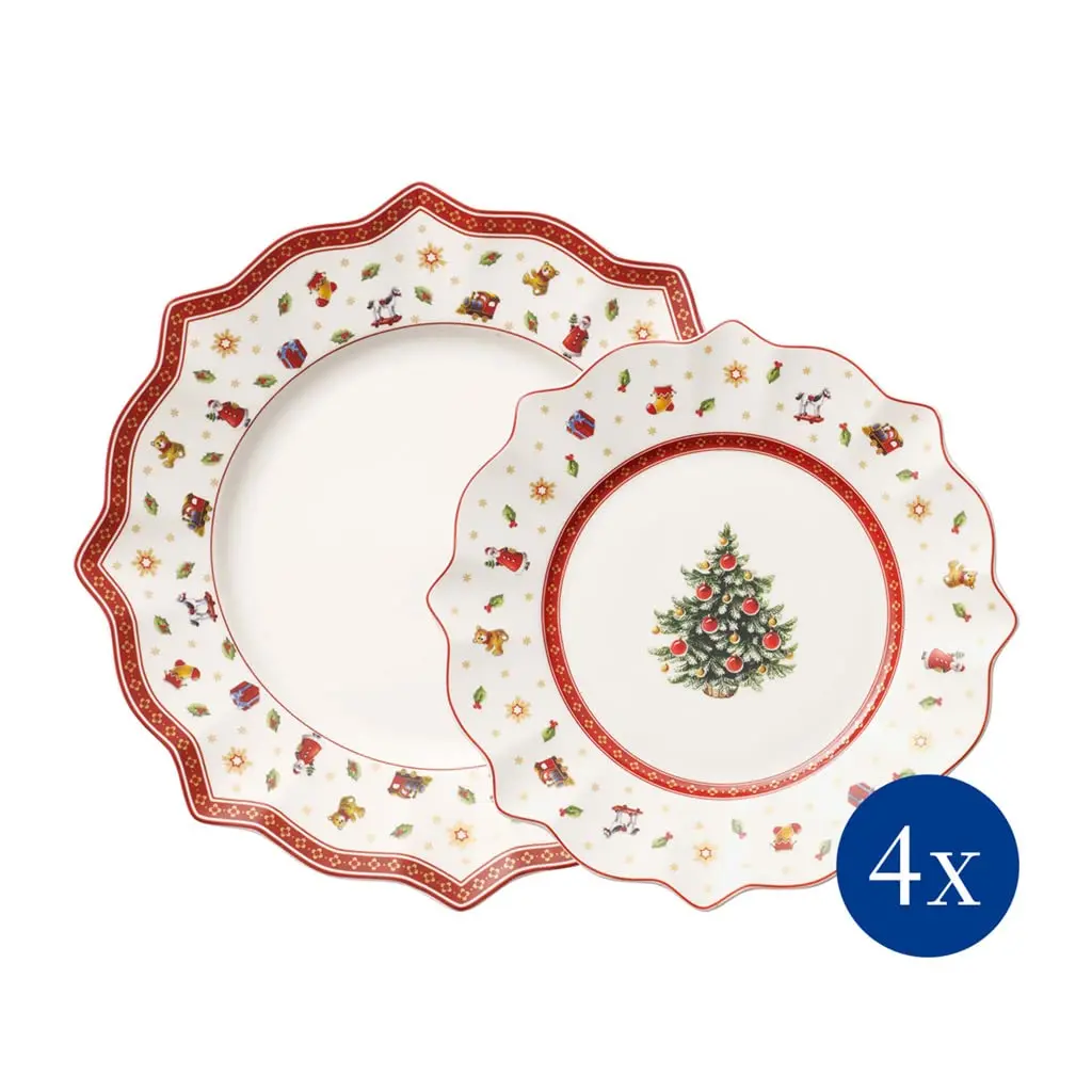 Villeroy & Boch Toy's Delight 8 Piece Decorative Plate Set | Christmas Collection - view 5