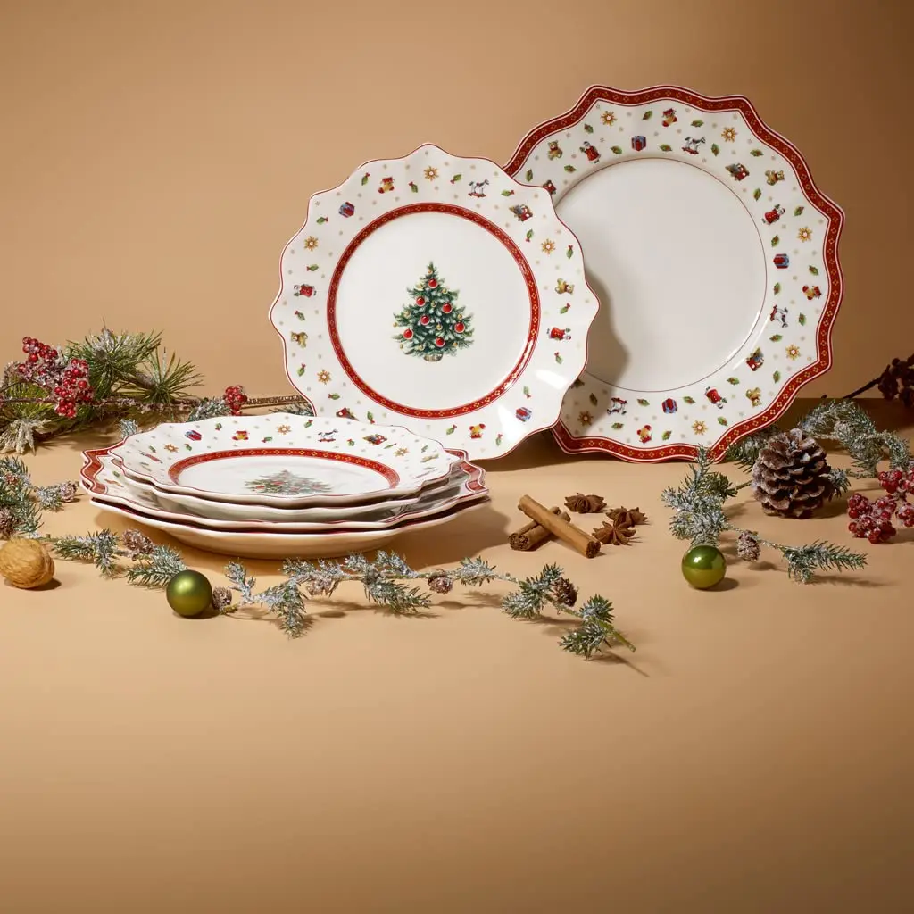 Villeroy & Boch Toy's Delight 8 Piece Decorative Plate Set | Christmas Collection - view 2