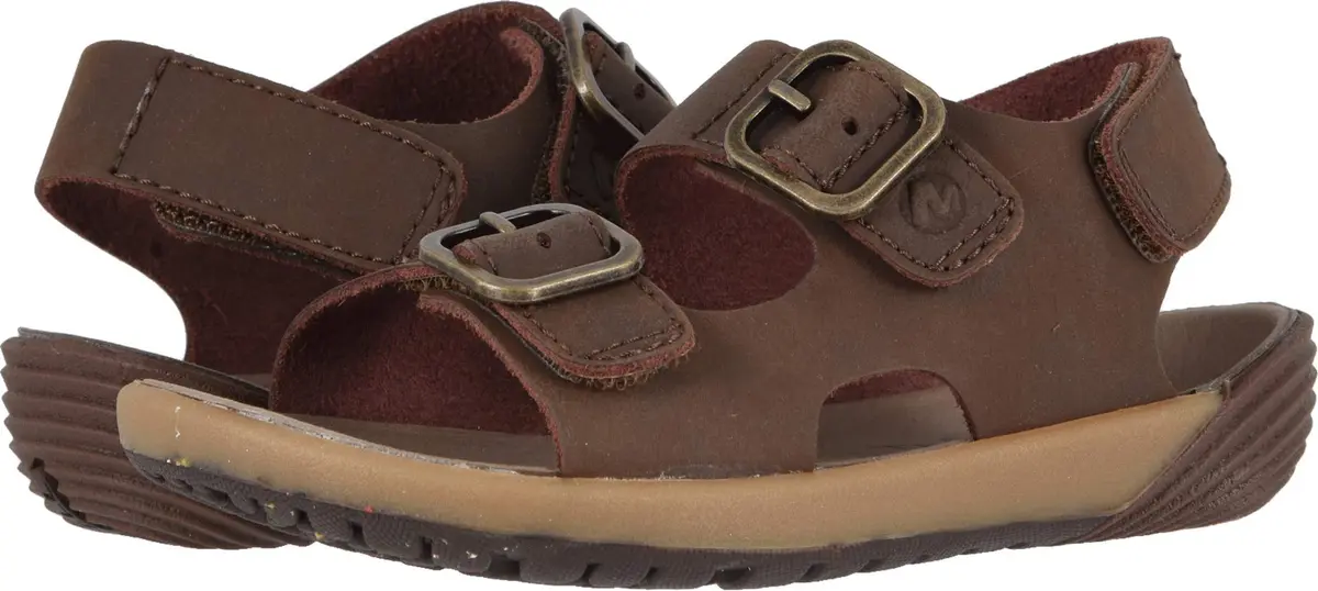 Merrell Bare Steps Sandal Brown 8.5 Wide | All-Terrain Support for Kids - main product image