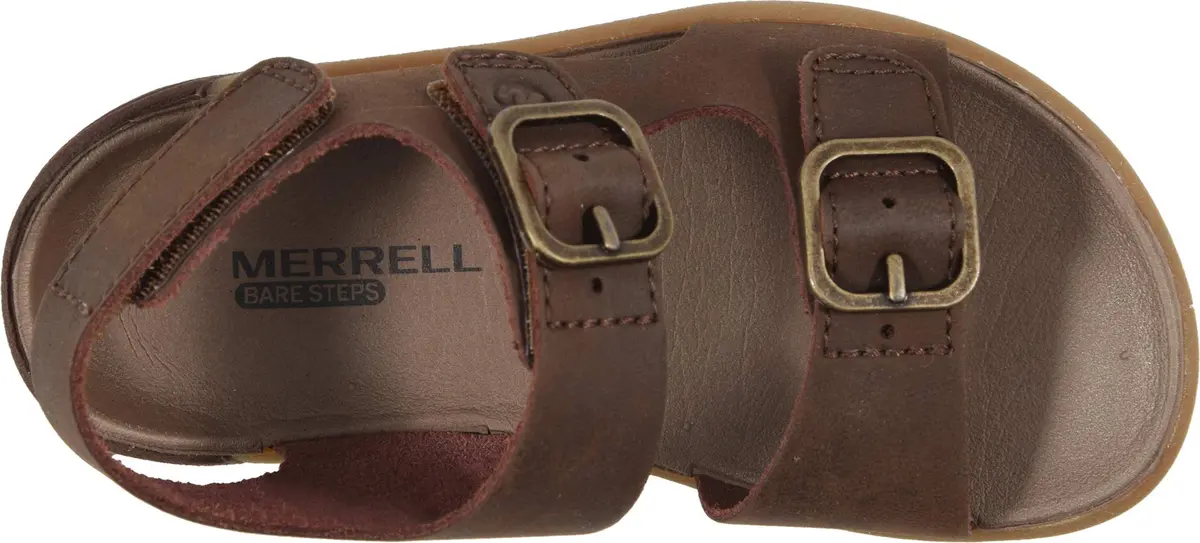 Merrell Bare Steps Sandal Brown 8.5 Wide | All-Terrain Support for Kids - view 2