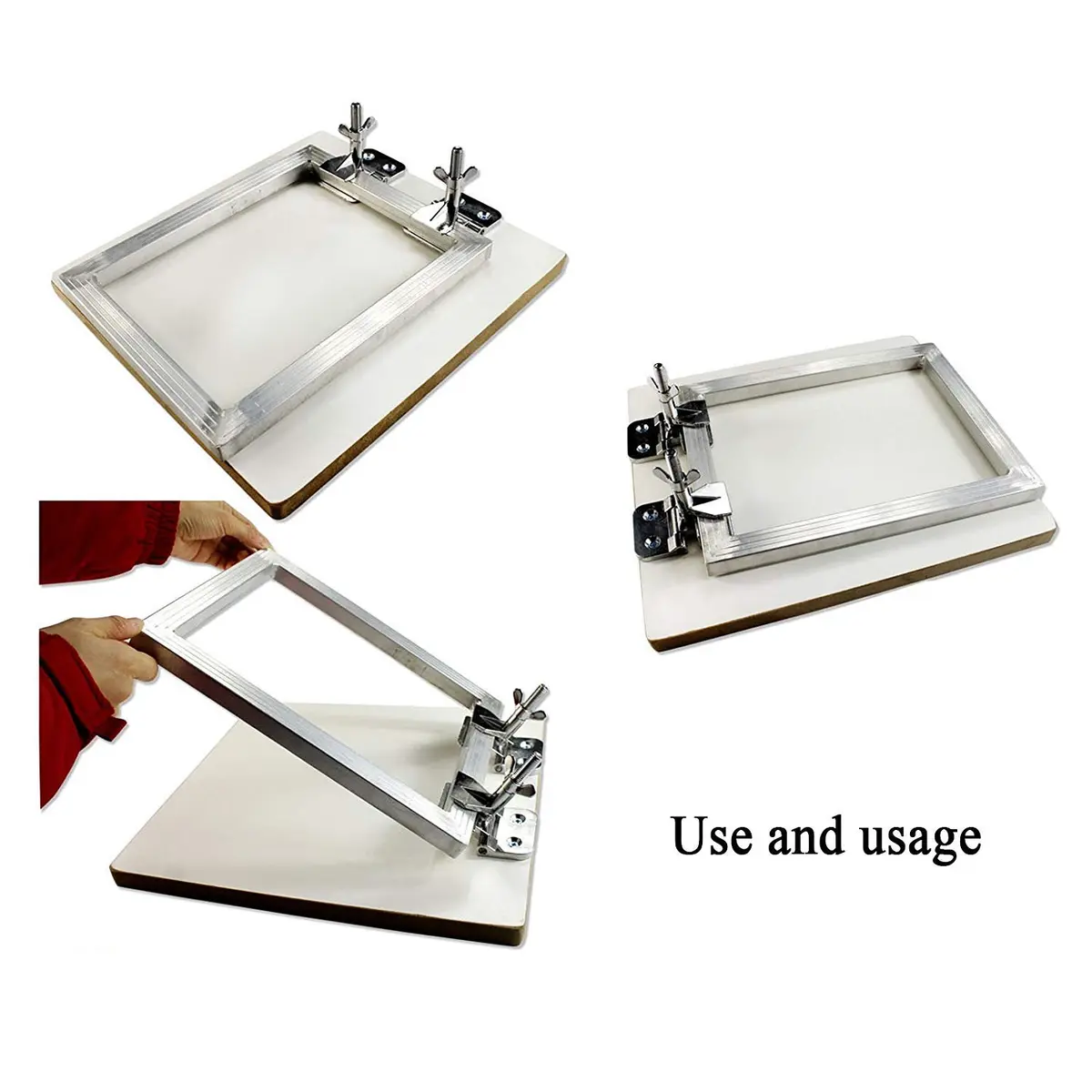 MS WGO Screen Printing Clamps 2PCS | Heavy-Duty Zinc Alloy Fixing Tool for Silk Screen Printing (70-120 chars) - view 4