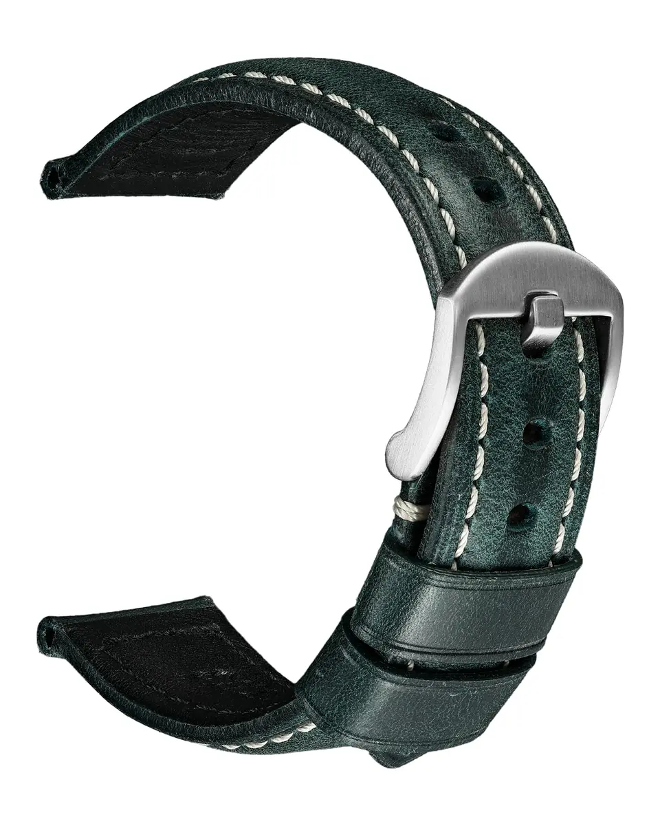 REZERO Leather Watch Bands Thickened Vintage Strap 20mm | Classic Oil-Waxed Leather for Men & Women - main product image