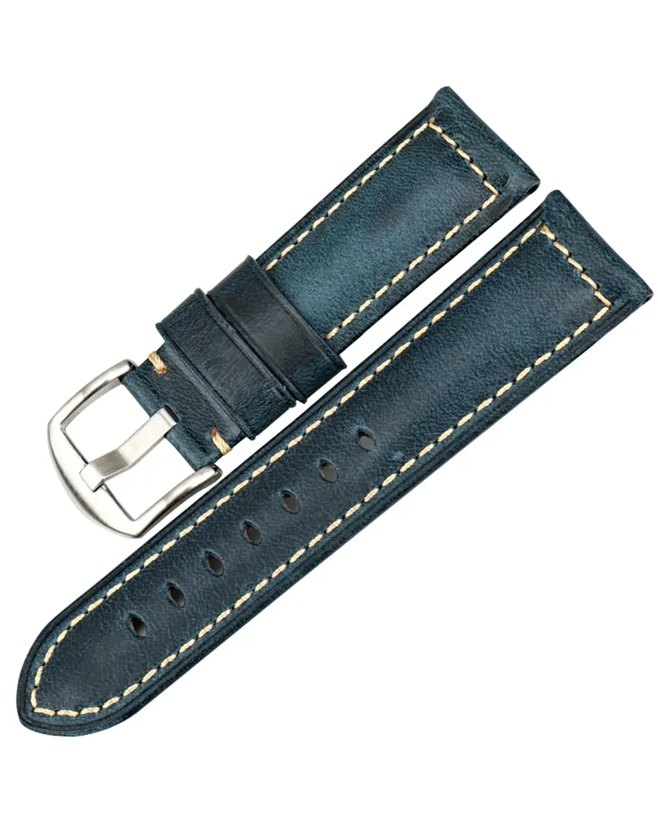 REZERO Leather Watch Bands Thickened Vintage Strap 20mm | Classic Oil-Waxed Leather for Men & Women - view 2