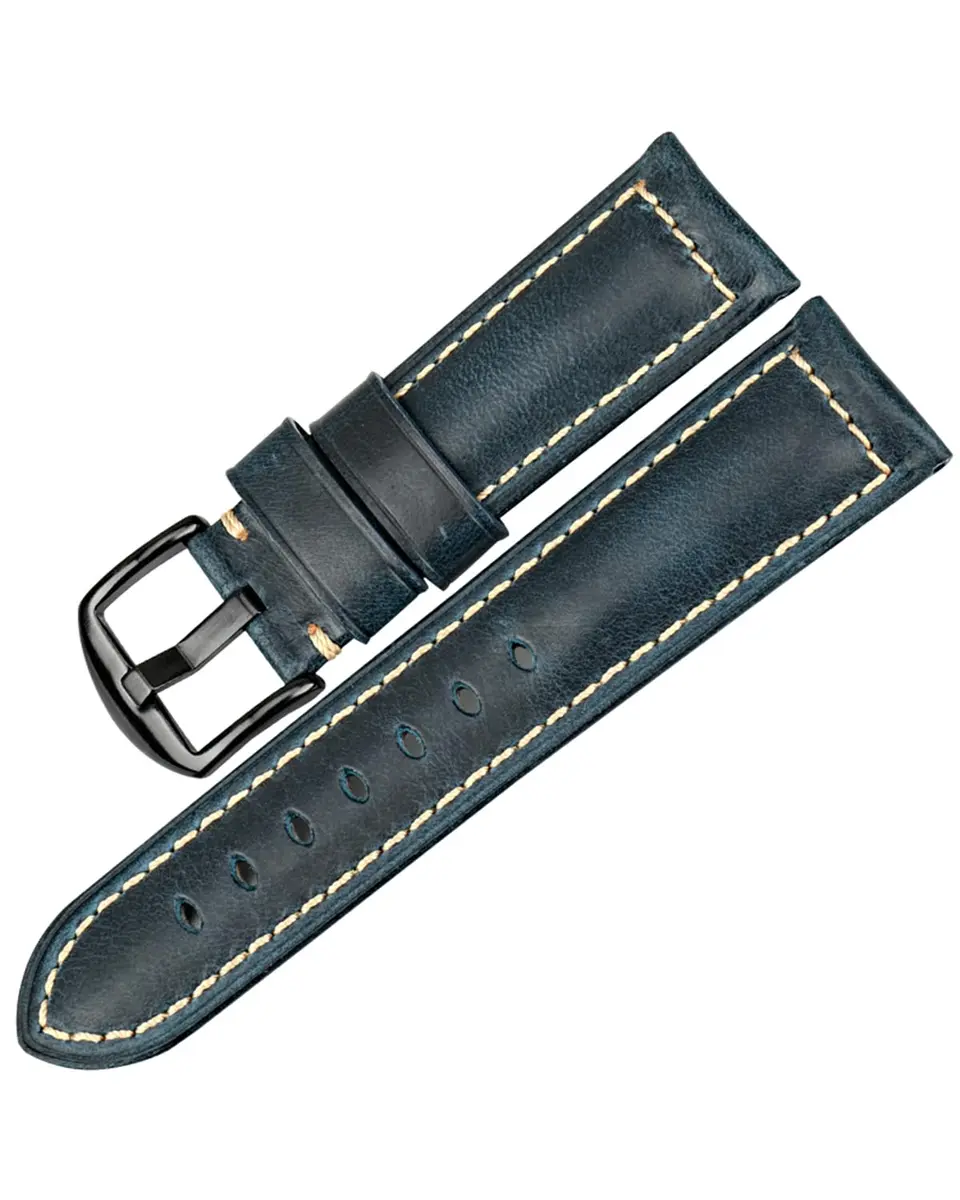 REZERO Leather Watch Bands Thickened Vintage Strap | Elegant Oil-Waxed Leather (20mm) - view 2