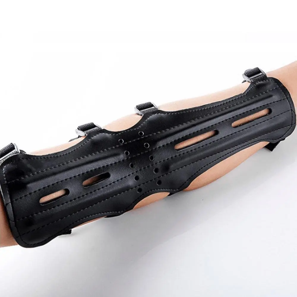 e5e10 Archery Leather Arm Guard Long 4 Straps 30cm (11.8in) | Protects Arms During Shooting - view 3