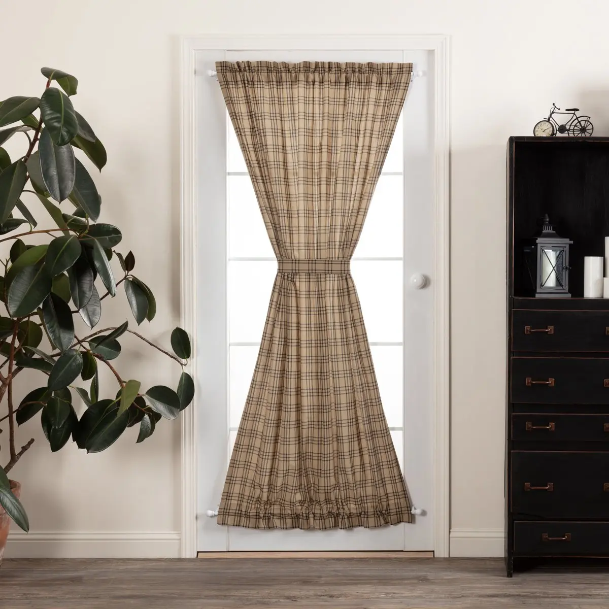 VHC Brands Sawyer Mill Plaid Cotton Farmhouse Curtains 72"W x 40"L | Modern Plaid Style - main product image