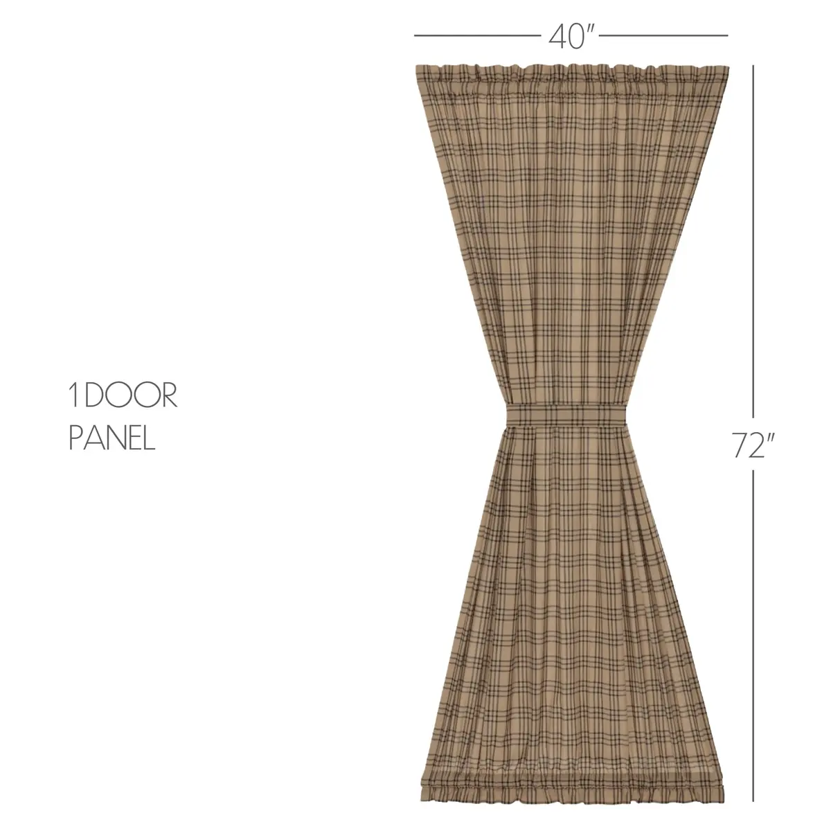 VHC Brands Sawyer Mill Plaid Cotton Farmhouse Curtains 72"W x 40"L | Modern Plaid Style - view 2