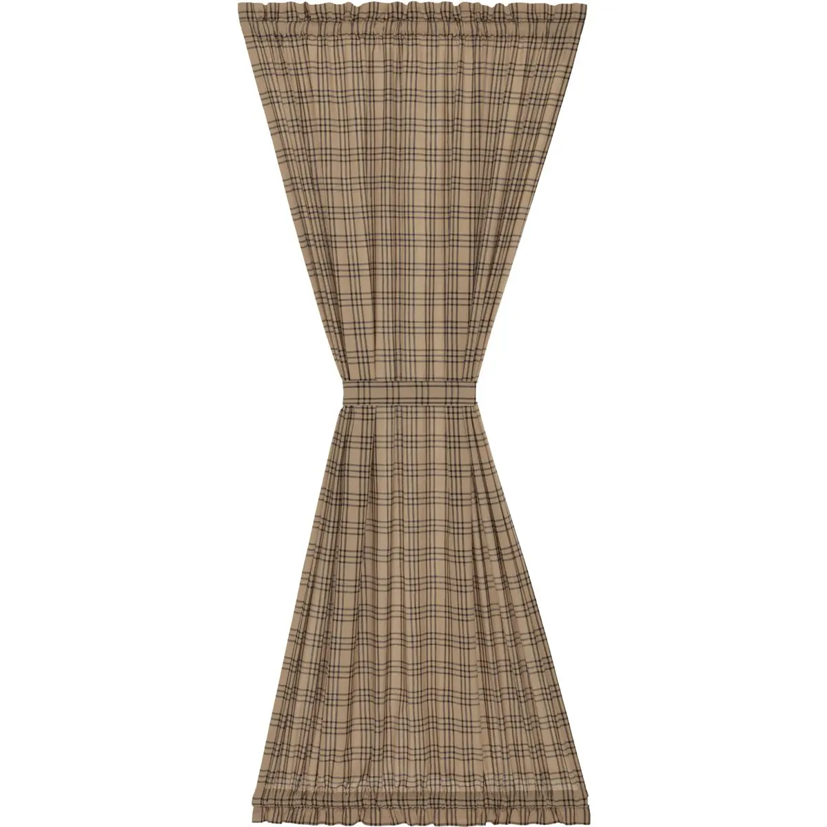 VHC Brands Sawyer Mill Plaid Cotton Farmhouse Curtains 72"W x 40"L | Modern Plaid Style - view 4