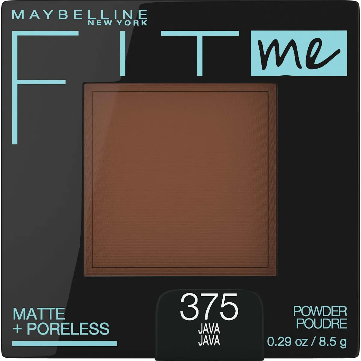 Maybelline Fit Me Matte + Poreless Pressed Powder, 375 Java, 8g - Controls Shine for Oily Skin - main product image