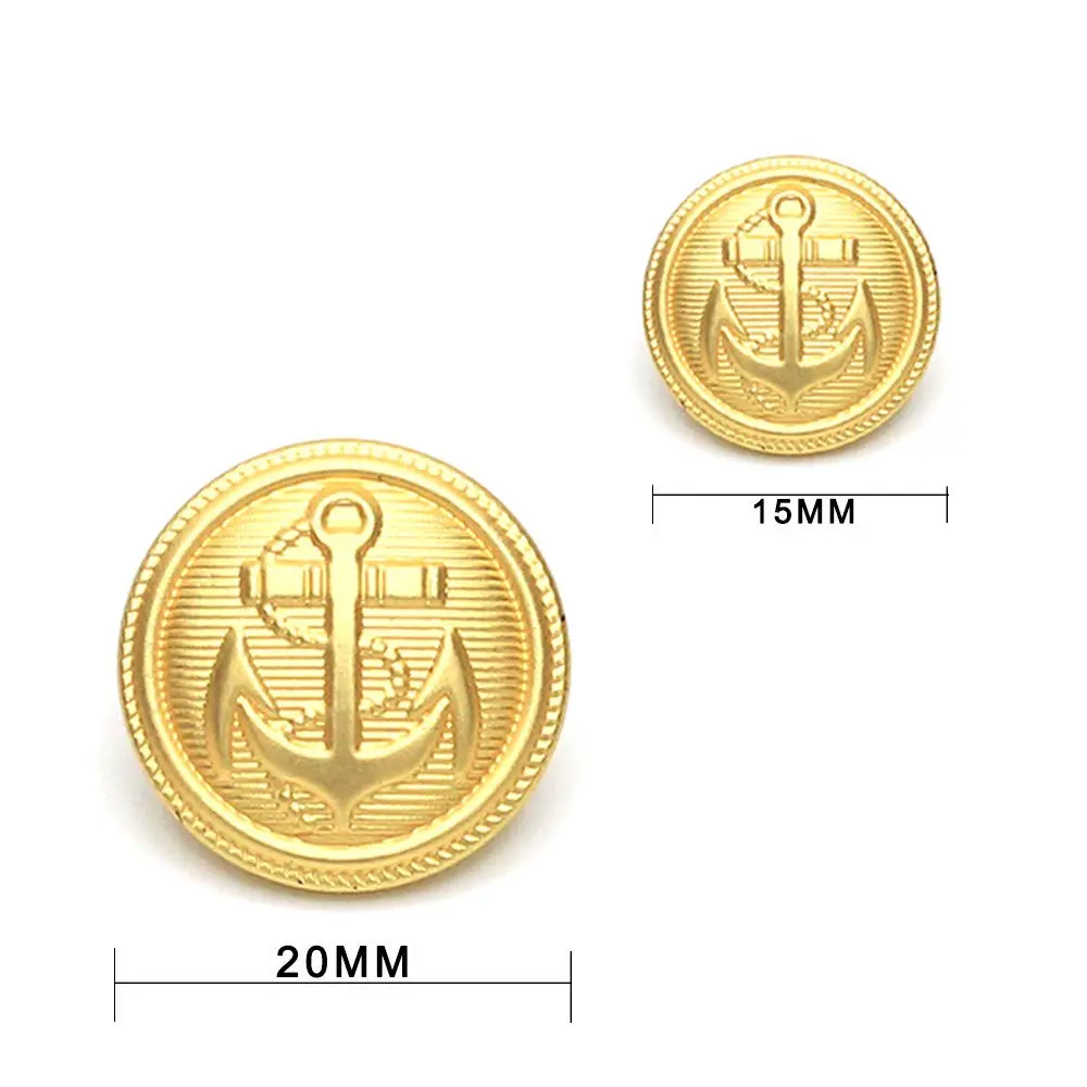 Enosea Gold Metal Blazer & Suit Buttons Set, 11 Pcs (20mm & 15mm) | Premium Sewing Buttons for Coats - view 3