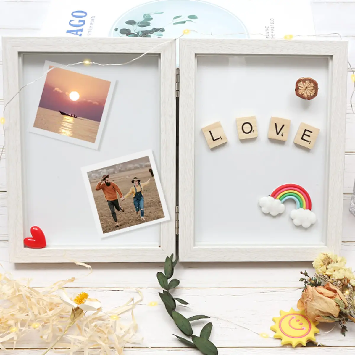 Afuly 5x7 Double Picture Frame White | Wall & Tabletop Display for Home & Office - view 8