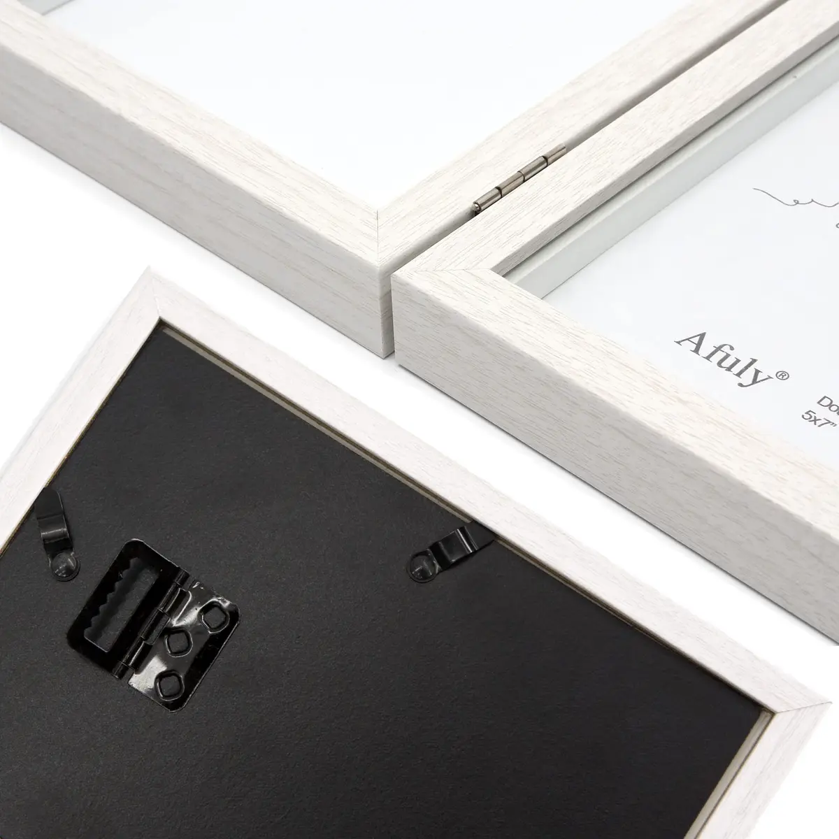 Afuly 5x7 Double Picture Frame White | Wall & Tabletop Display for Home & Office - view 4